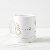 Brianna B デコレーションネーム&意味入りマグ コーヒーマグカップ (正面左)