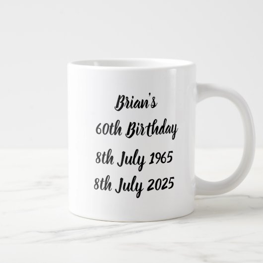 Brian's 60th Birthday Mug ジャンボコーヒーマグカップ (右)