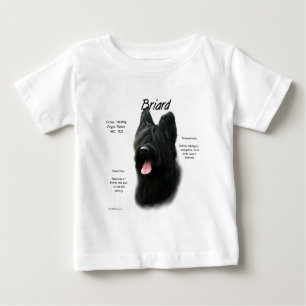 Briardの(黒い)歴史のデザイン ベビーTシャツ