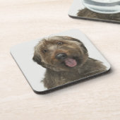 Briard犬のポートレート コースター (左側)