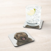 Briard犬のポートレート コースター (右側)