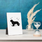 Briard Dog � Halloween Moon Silhouette Oversized T フォトプラーク (側面)