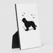Briard Dog � Halloween Moon Silhouette Oversized T フォトプラーク (側面)