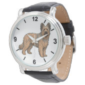 Briard Dog Wrist Watch Stylish Pet Design 腕時計 (アングル)