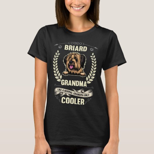 Briard Grandma Like A Normal Grandma Only Cooler Tシャツ (正面)