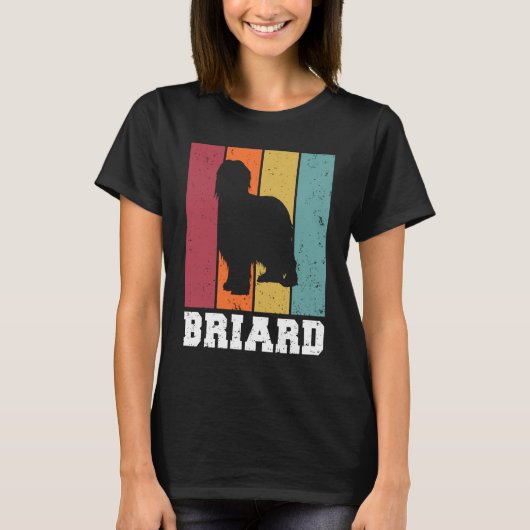 Briard Vintage  1 Tシャツ (正面)