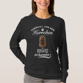 Briard   Vorsicht vor dem Herrchen  Briard Raglan  Tシャツ (正面)