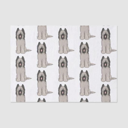 Briardsかわいいパターン 薄葉紙 (正面)