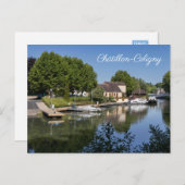 Briare Canal, Chatillon-Coligny, France シーズンポストカード (正面/裏面)