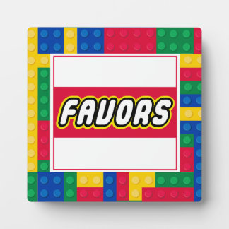 Brick Builder  Birthday Party FAVOR SIGN フォトプラーク