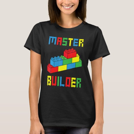Brick Builder  Blocks Building Master Builder Toys Tシャツ (正面)