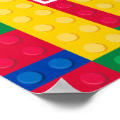 Brick Builder Customizable Birthday Party Welcome  ポスター (角)