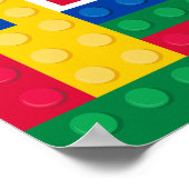 Brick Builder Customizable Birthday Sign ポスター (角)