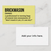 Brick Builder Definition Humor 名刺 (正面/裏面)