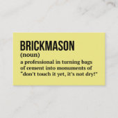 Brick Builder Definition Humor 名刺 (正面)