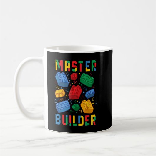 Brick Builder Funny Blocks Master Builder コーヒーマグカップ (左)