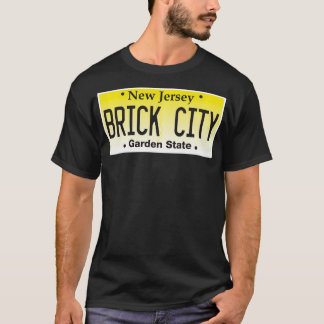 Brick City Newark NJ City New Jersey license plate Tシャツ