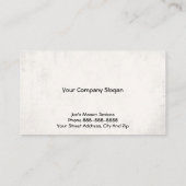 Brick Mason Masonry Construction Business Card 名刺 (裏面)