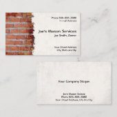 Brick Mason Masonry Construction Business Card 名刺 (正面/裏面)