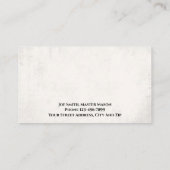 Brick Mason Masonry Construction Business Card 名刺 (裏面)