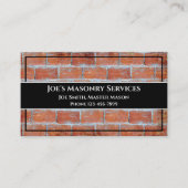 Brick Mason Masonry Construction Business Card 名刺 (正面)