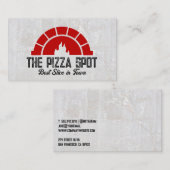 Brick Oven Flame Logo | Pizza Shop 名刺 (正面/裏面)