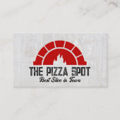 Brick Oven Flame Logo | Pizza Shop 名刺 (正面)