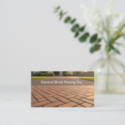 Brick Paving And Pavers Theme Business Cards 名刺 (スタンド正面)
