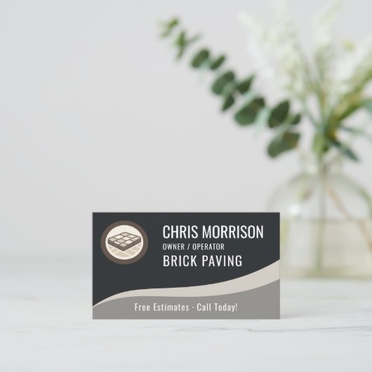 Brick Paving QR Code Professional 名刺 (スタンド正面)