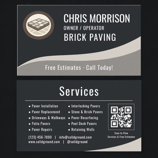 Brick Paving QR Code Professional 名刺