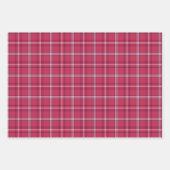 Brick Red and Soft Peach Plaid ラッピングペーパーシート (正面2)