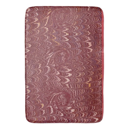 brick red marble print バスマット (正面縦)