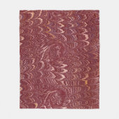 brick red marble print フリースブランケット (正面)