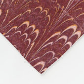 brick red marble print フリースブランケット (角)