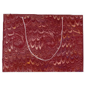 brick red marble print ラージペーパーバッグ (裏面)