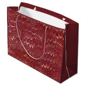 brick red marble print ラージペーパーバッグ (裏面アングル)