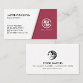 Brick Stone Mason Construction Business Card 名刺 (正面/裏面)