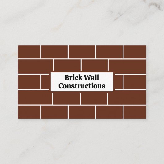 Brick Wall Bricks Construction 名刺 (正面)