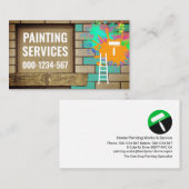 Brick Wall Paint Splatter Painter 名刺 (正面/裏面)