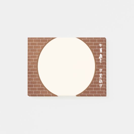 Brick Wall Post-it® Notes Custom Text Your Name ポストイット (正面)
