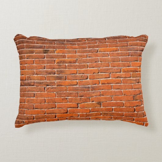 Brick wall red brick wall wall アクセントクッション (正面)