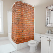 Brick wall red brick wall wall シャワーカーテン (インサイチュ)