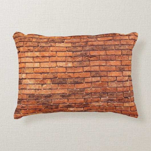 Brick wall red structure masonry アクセントクッション (正面)