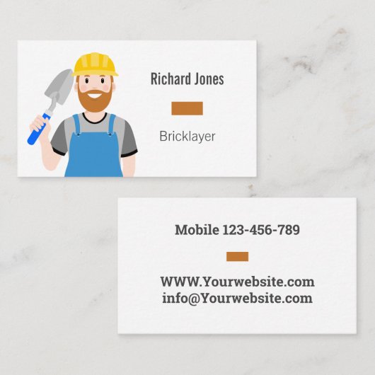 Bricklayer名刺 名刺 (正面/裏面)