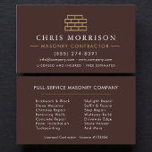 Bricklayer Brick Masonry Construction 名刺