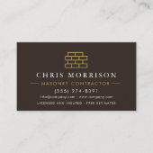 Bricklayer Brick Masonry QR Code Contractor 名刺 (正面)