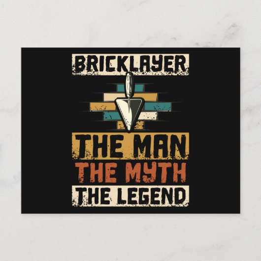 Bricklayer The Man The Myth The Legend ポストカード (正面)