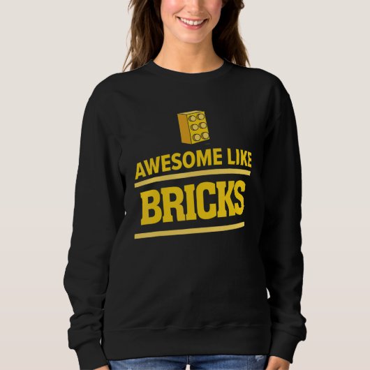 Bricks Master Builder素晴らし建物・ブロックと同様 スウェットシャツ (正面)