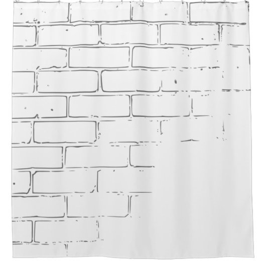 Bricks wall texture background シャワーカーテン (正面)