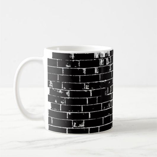 Brickwallの覆いのマグ コーヒーマグカップ (左)
